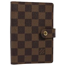 Louis Vuitton-LOUIS VUITTON Damier Ebene Agenda PM Day Planner Cover R20029 Auth LV 60105-Autre