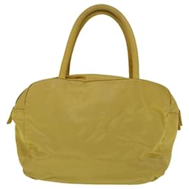 Prada-PRADA Hand Bag Nylon Yellow Auth 60250-Yellow