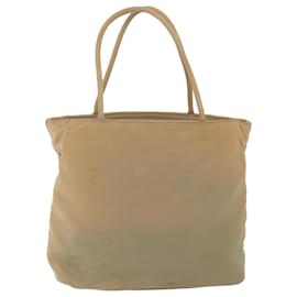 Prada-PRADA Hand Bag Nylon Beige Auth 59455-Beige
