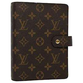 Louis Vuitton-LOUIS VUITTON Monogramm Agenda MM Tagesplaner Cover R20105 LV Auth yk9489-Monogramm