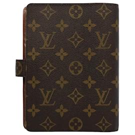 Louis Vuitton-LOUIS VUITTON Monogramm Agenda MM Tagesplaner Cover R20105 LV Auth yk9489-Monogramm