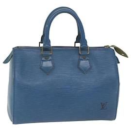 Louis Vuitton-Louis Vuitton Epi Speedy 25 Handtasche Toledo Blau M43015 LV Auth 59851-Andere