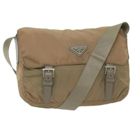 Prada-PRADA Shoulder Bag Nylon Brown Auth 59698-Brown
