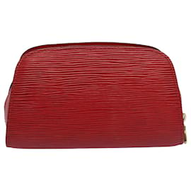 Louis Vuitton-LOUIS VUITTON Epi Dauphine PM Pouch Red M48447 LV Auth 59767-Red