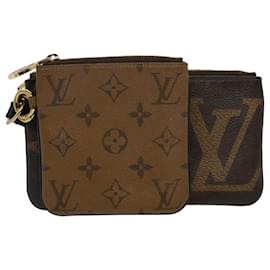 Louis Vuitton-Bolso trío con pochette invertido gigante con monograma de LOUIS VUITTON M68756 Bases de autenticación de LV10183-Castaño