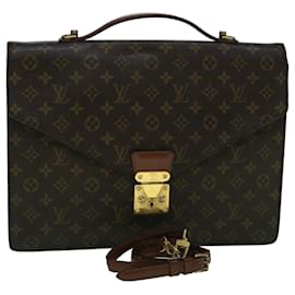 Louis Vuitton-LOUIS VUITTON Monogram Porte Documents Bandouliere Bag M53338 LV Auth 60380-Monogram