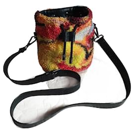 Desigual-Desigual shoulder bag in multicolor sheepskin-Black,Multiple colors
