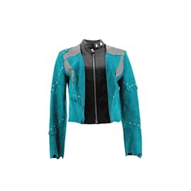 Coach-Leather coat-Turquoise