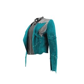 Coach-Leather coat-Turquoise