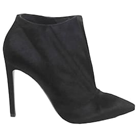 Longchamp-Boots en cuir-Noir