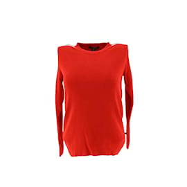 Louis Vuitton-Maglione di seta-Rosso