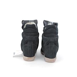 Isabel Marant-Beckett leather sneakers-Black
