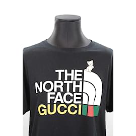Gucci-The North Face x Baumwoll-T-Shirt-Schwarz