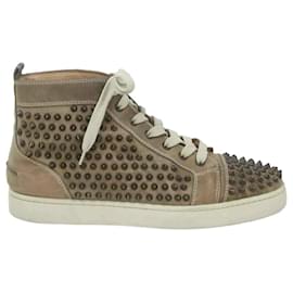 Christian Louboutin-Leather sneakers-Brown