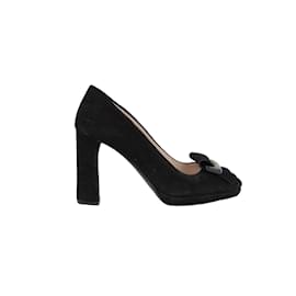Prada-velvet heels-Black