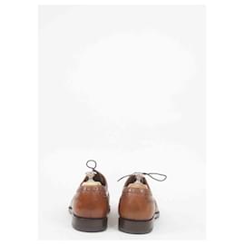 Alfred Dunhill-Chaussures à lacets en cuir-Marron