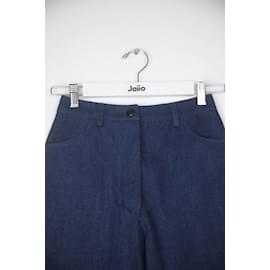 Alaïa-cotton jeans-Navy blue