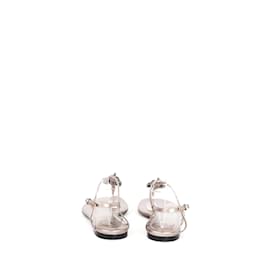 Valentino-Sapatos de sandália de couro-Prata