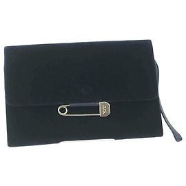 John Galliano Bolsa de terciopelo Azul