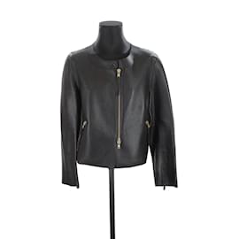 Tara Jarmon-Leather coat-Black