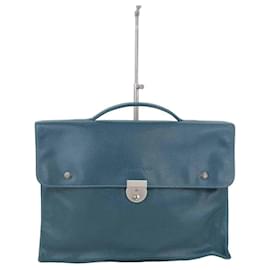 Longchamp-Leather Satchel-Blue
