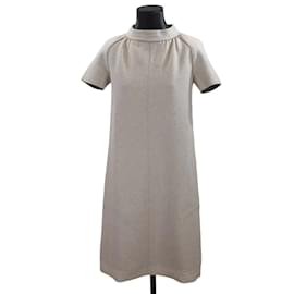 Yves Saint Laurent-Wool dress-White
