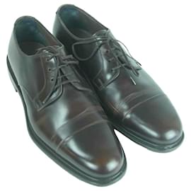 Salvatore Ferragamo-Chaussures à lacets en cuir-Marron
