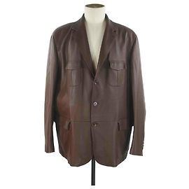 Loro Piana Lederjacke Bordeaux