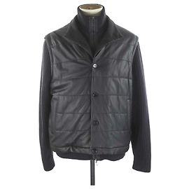 Loro Piana Lederjacke Schwarz