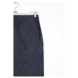 Balenciaga-cotton skirt-Navy blue