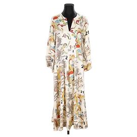 La Prestic Ouiston Seidenkleid Beige