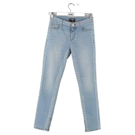 Chanel-Jean slim en coton-Bleu