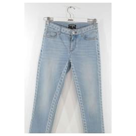 Chanel-Jean slim en coton-Bleu