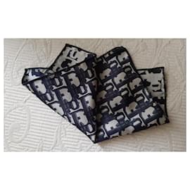 Christian Dior-Lenços dos homens-Cinza,Azul escuro