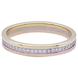 inconnue-Cartier wedding ring “Vendôme Louis Cartier”, three golds and diamonds.-Other