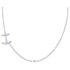 inconnue-White gold and diamond necklace.-Other