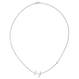 inconnue-White gold and diamond necklace.-Other