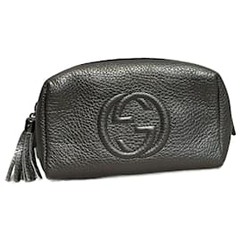 Gucci-GUCCI  Clutch bags T.  leather-Grey