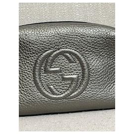 Gucci-GUCCI Pochette T.  Leather-Grigio