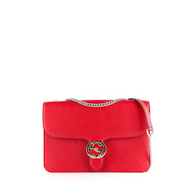 Gucci-GUCCI  Handbags T.  leather-Red