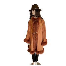 Abrigo vintage Cabo Hermès (46) Melocotón