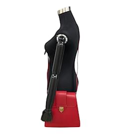 Yves Saint Laurent-Leather Crossbody Bag-Red