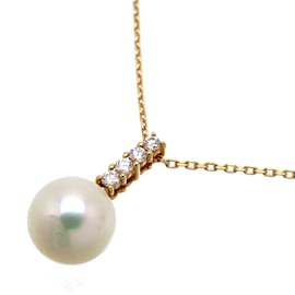 & Other Stories-18K-Perlen-Diamant-Halskette-Weiß
