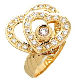 & Other Stories-18K Diamond Heart Swing Ring-Golden