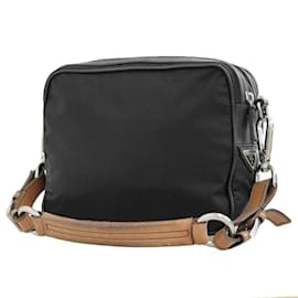 Prada-Prada Tessuto Saffiano Shoulder Bag Canvas Shoulder Bag in Fair condition-Black