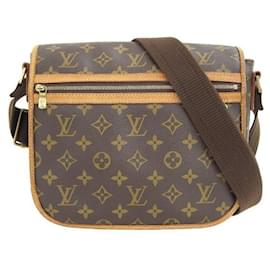 Louis Vuitton-Louis Vuitton Monogramm Bosphore Messenger Bag Canvas Umhängetasche M40106 in guter Kondition-Braun