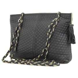 Bally-Bolso de hombro acolchado con cadena-Negro