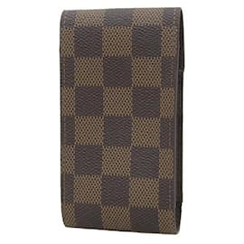 Louis Vuitton-Étui à cigarettes Damier Ebene Etui N63024-Marron