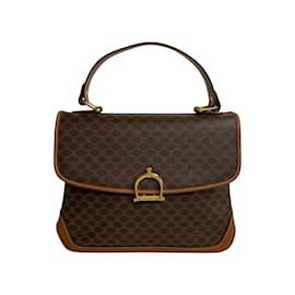 Céline-Macadam Canvas Handbag-Brown