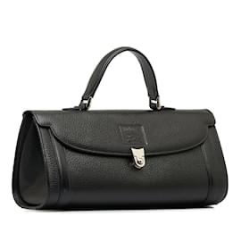 Burberry-Leather Handbag-Black